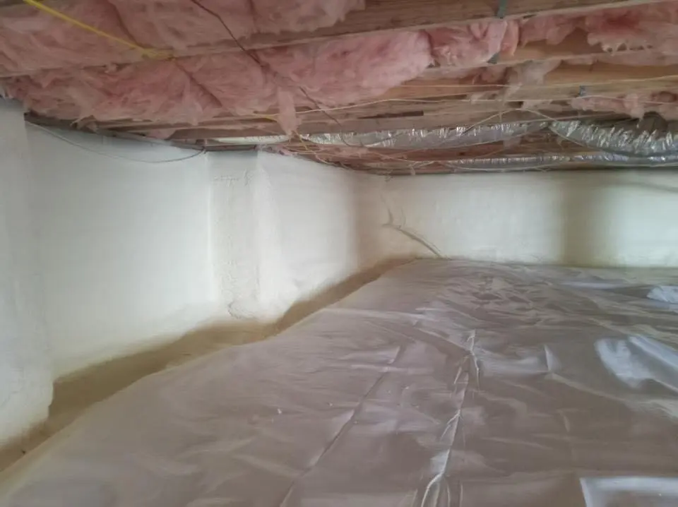 Crawl space encapsulation with closed-cell spray foam for Attic Insulation in McFarland
